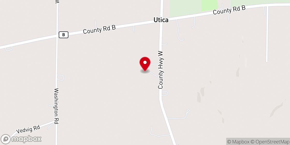Map showing location of Bible Baptist Church of Utica & Utica Christian School