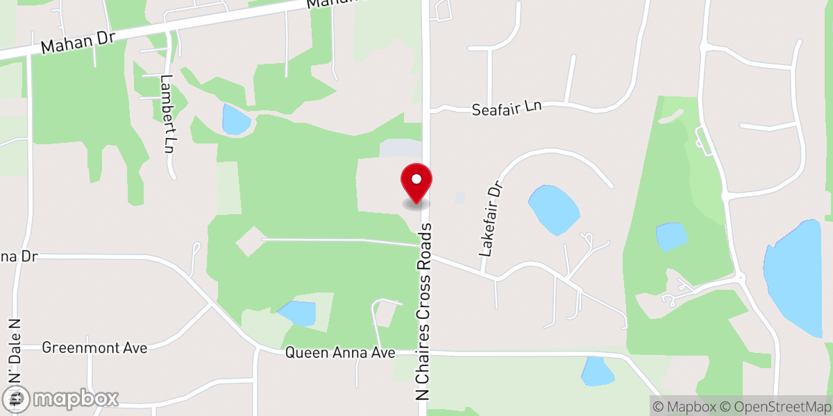 Map showing location of Shady Grove #1 Primitive Baptist Church