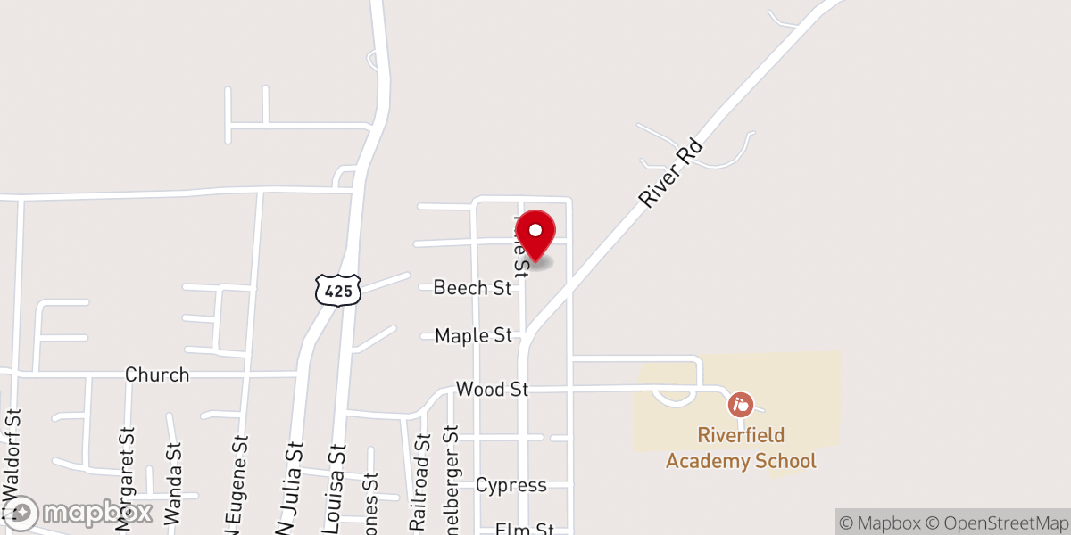 Map showing location of Bible Way Pentecostal Church