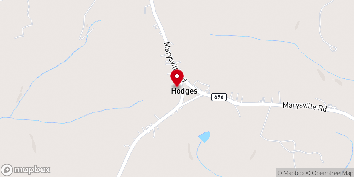 Map showing location of Spotwood Chapel Holiness Church