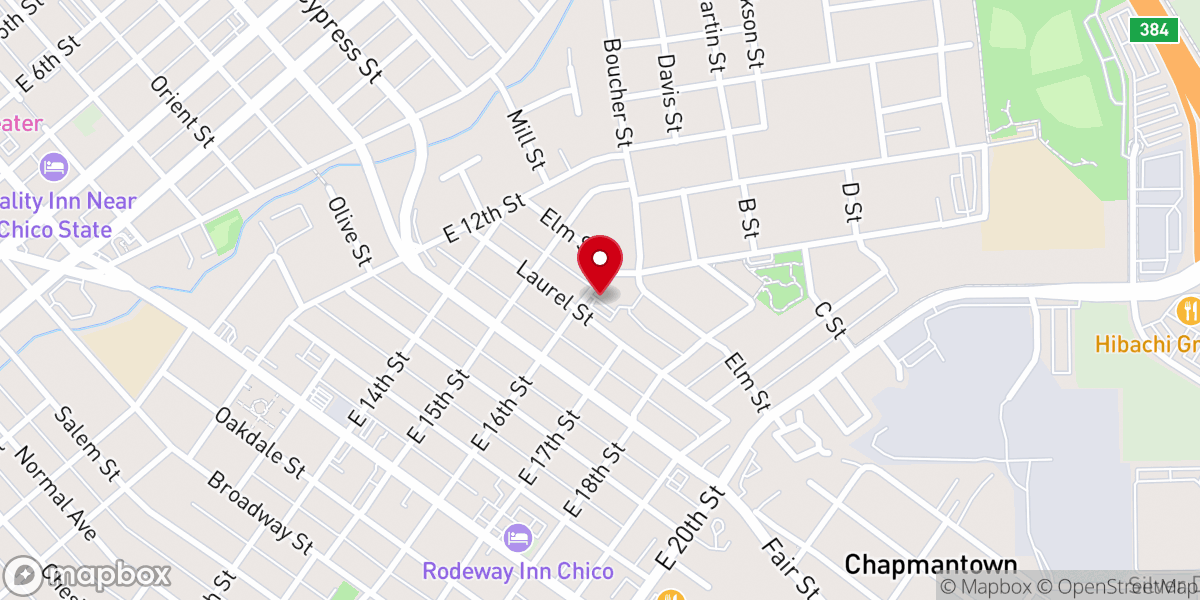 Map showing location of Salvation Army Community and Family Service & Education Office