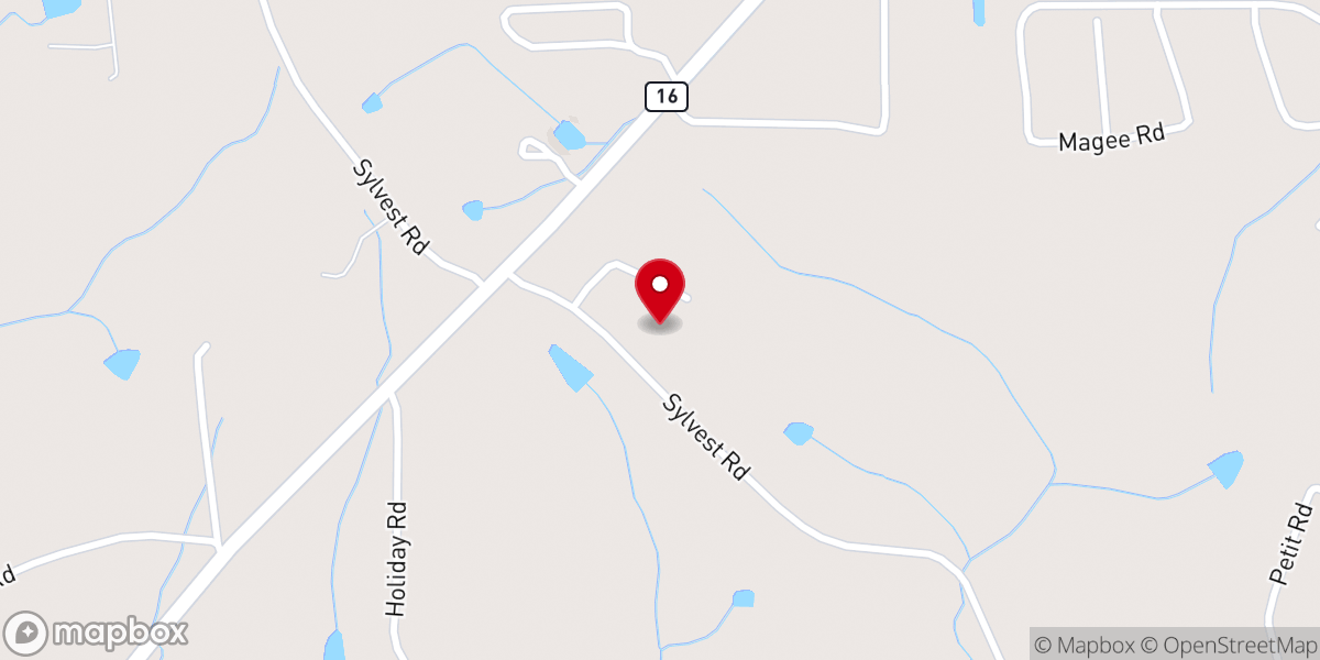 Map showing location of Bellevue Church