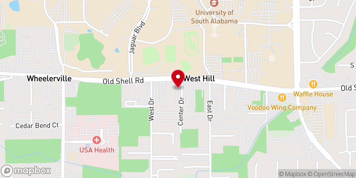 Map showing location of Sacred Heart of Jesus Catholic Student Center