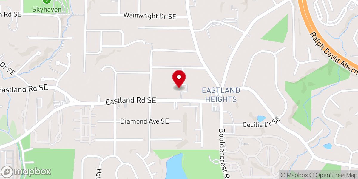Map showing location of New Covenant Church of Atlanta