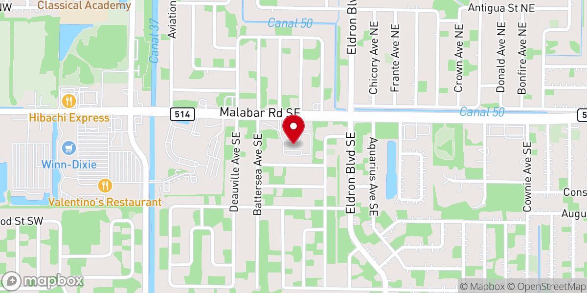 Map showing location of Our Lady of Grace Catholic Church