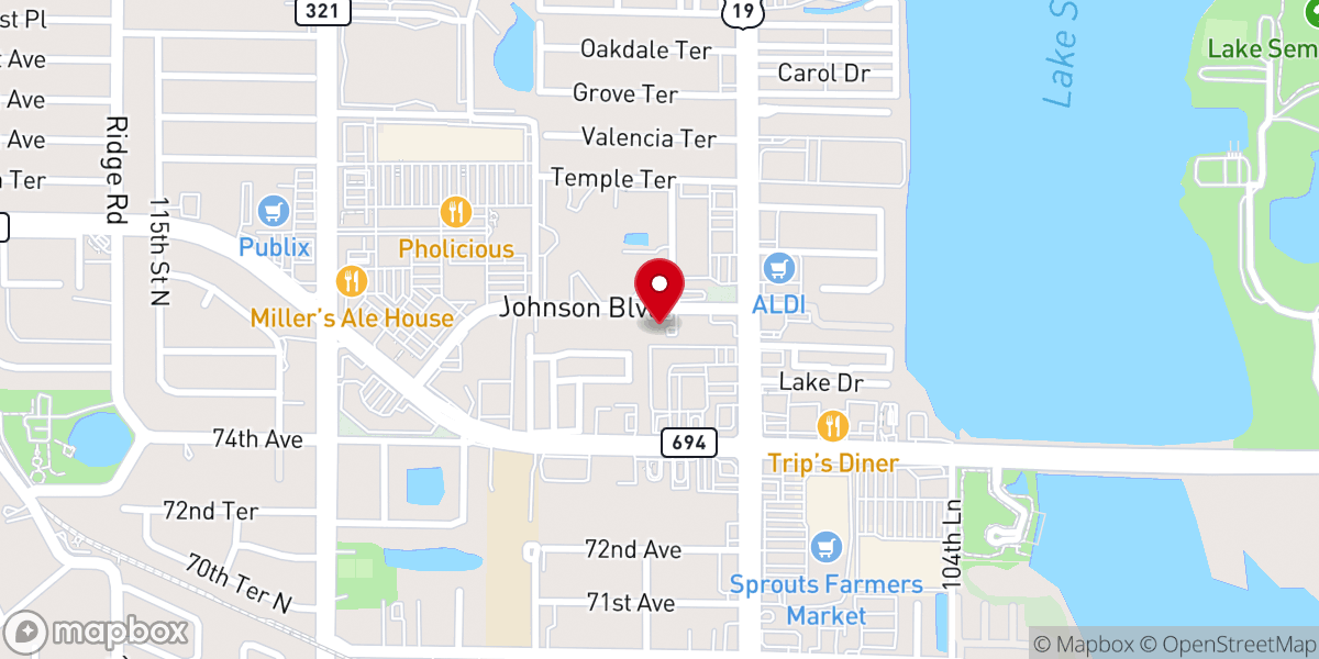 Map showing location of Freedom Family Church - Seminole