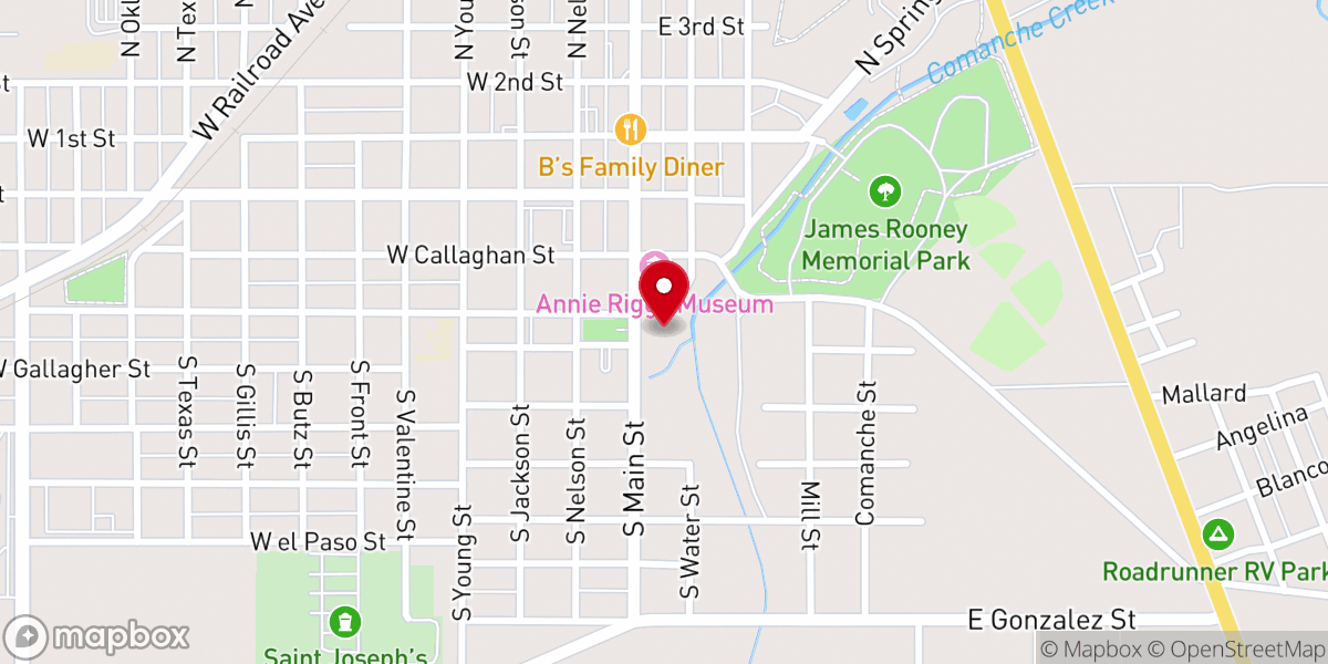 Map showing location of Our Lady of Guadalupe Historic St. Joseph