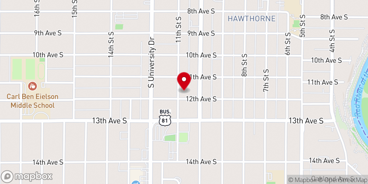 Map showing location of Cornerstone Baptist Church