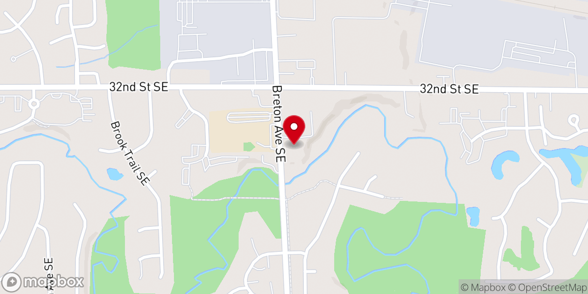 Map showing location of Emmanuel Evangelical Church of Grand Rapids Michigan