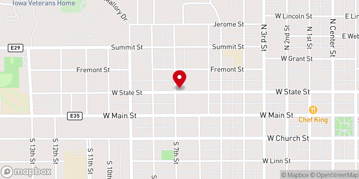 Map showing location of Bethany United Methodist Church