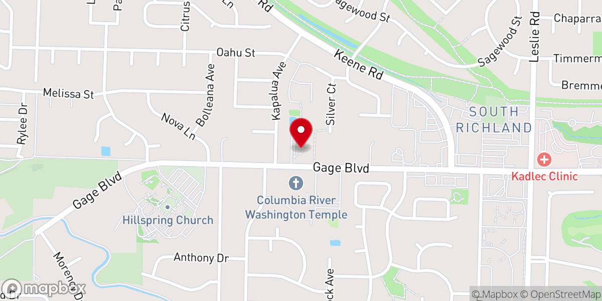 Map showing location of The Korean Presbyterian Church of Central Washington