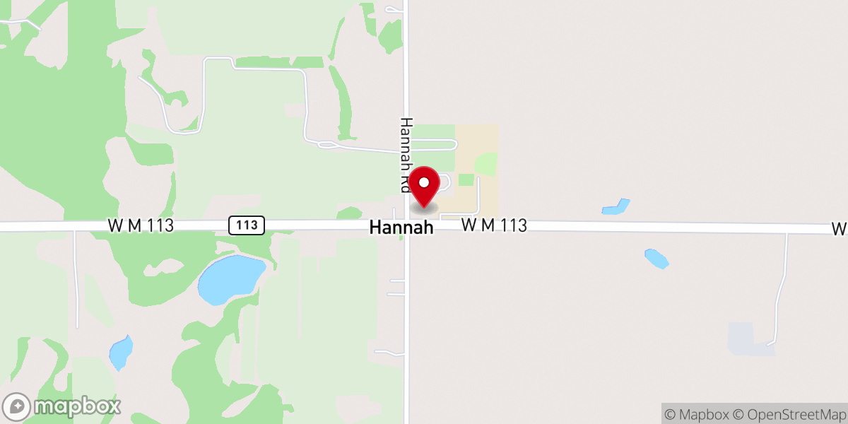 Map showing location of St Mary's Catholic Church, Hannah