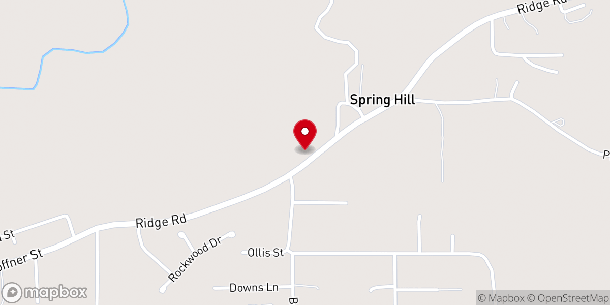 Map showing location of Second Saint Johns Baptist Church