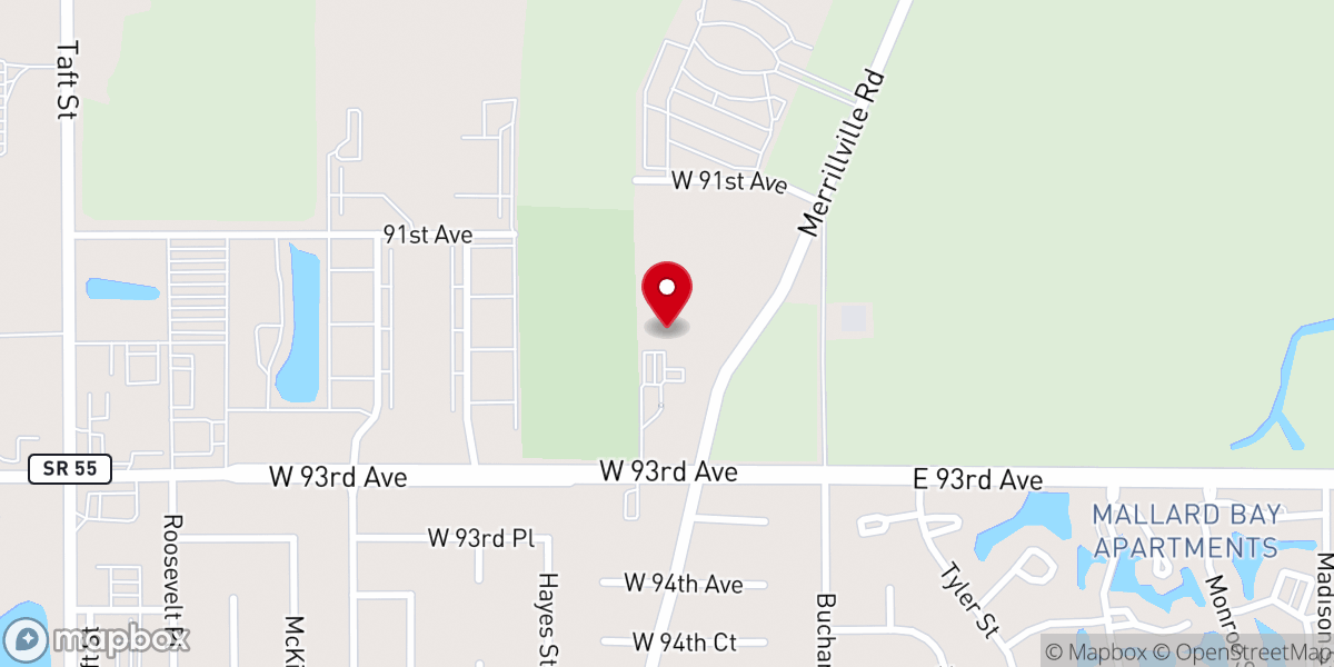 Map showing location of First United Pentecostal Church