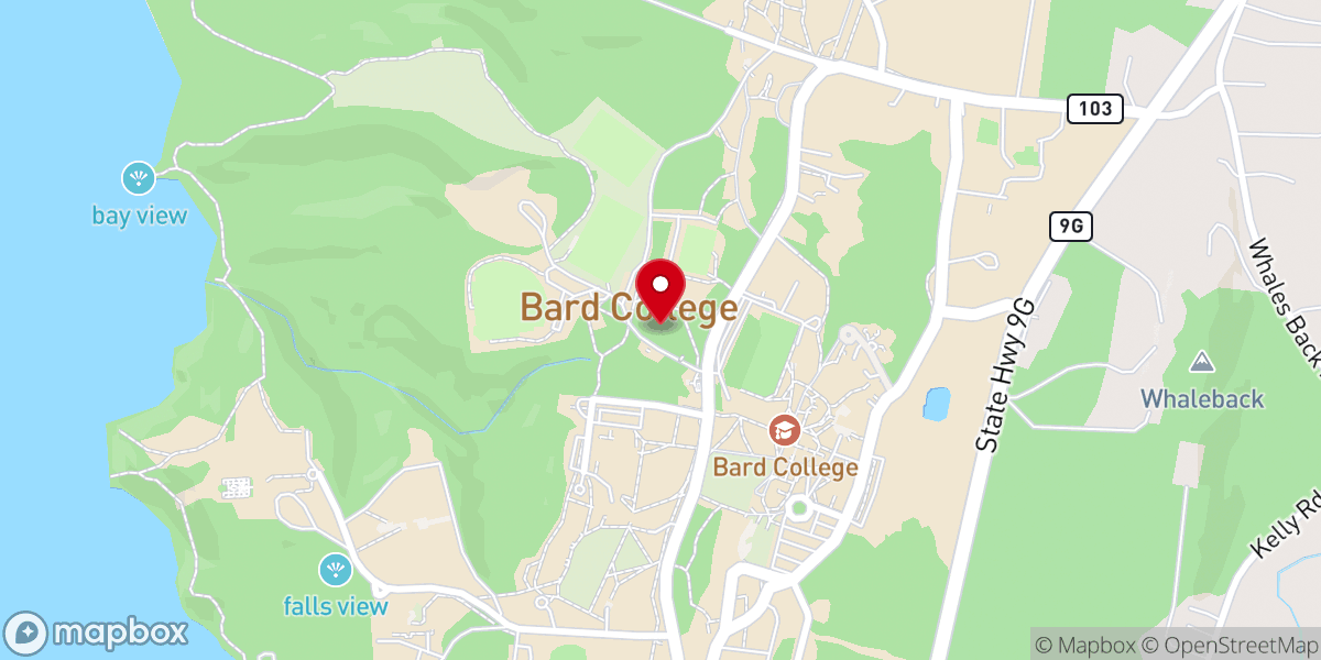 Map showing location of Bard College