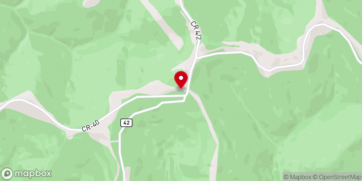 Map showing location of Mount Morris Church