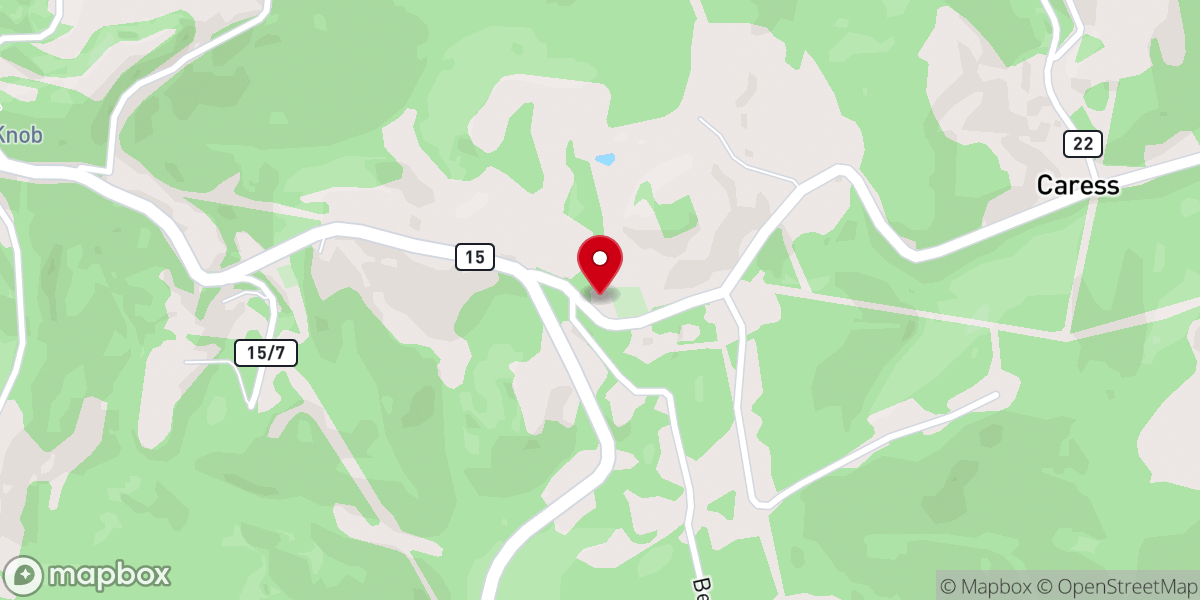 Map showing location of Mt Hebron United Methodist Church