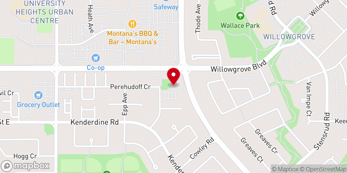 Map showing location of Erindale Alliance Church