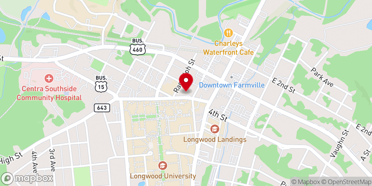 Map showing location of Farmville District United Methodist