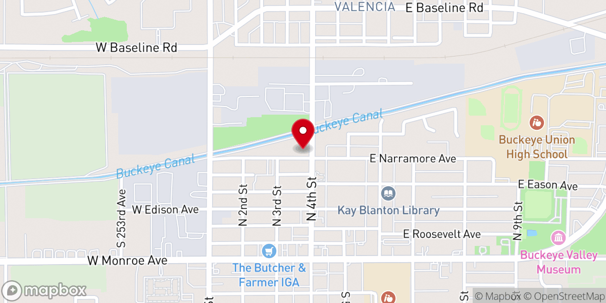 Map showing location of Buckeye Seventh-day Adventist Church