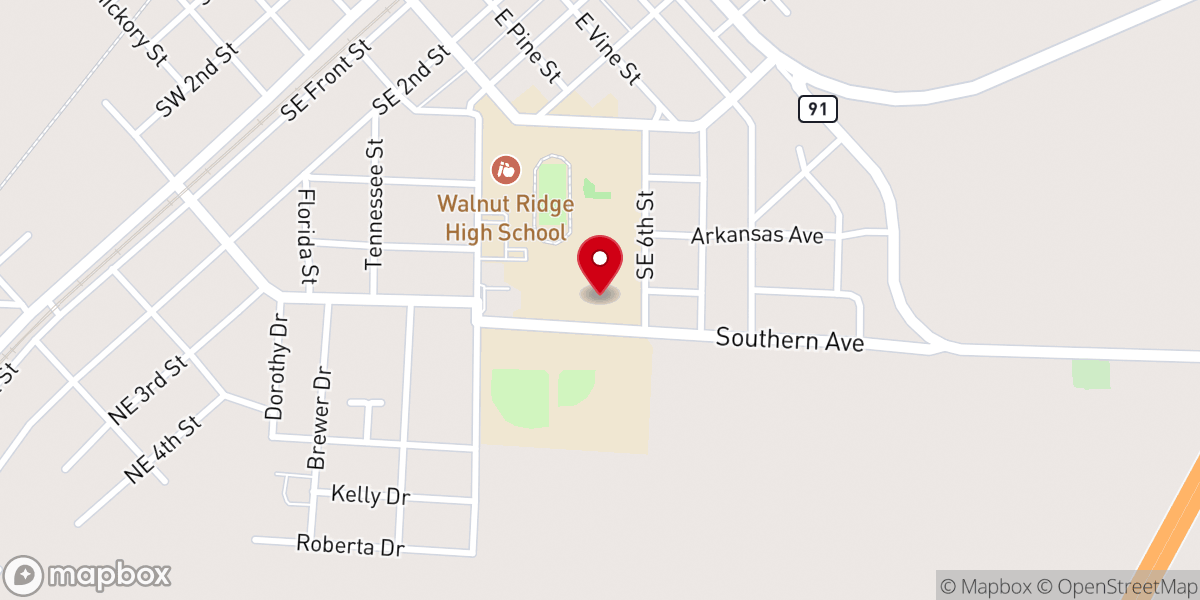 Map showing location of Walnut Ridge Senior Life Center - Food Distribution Center