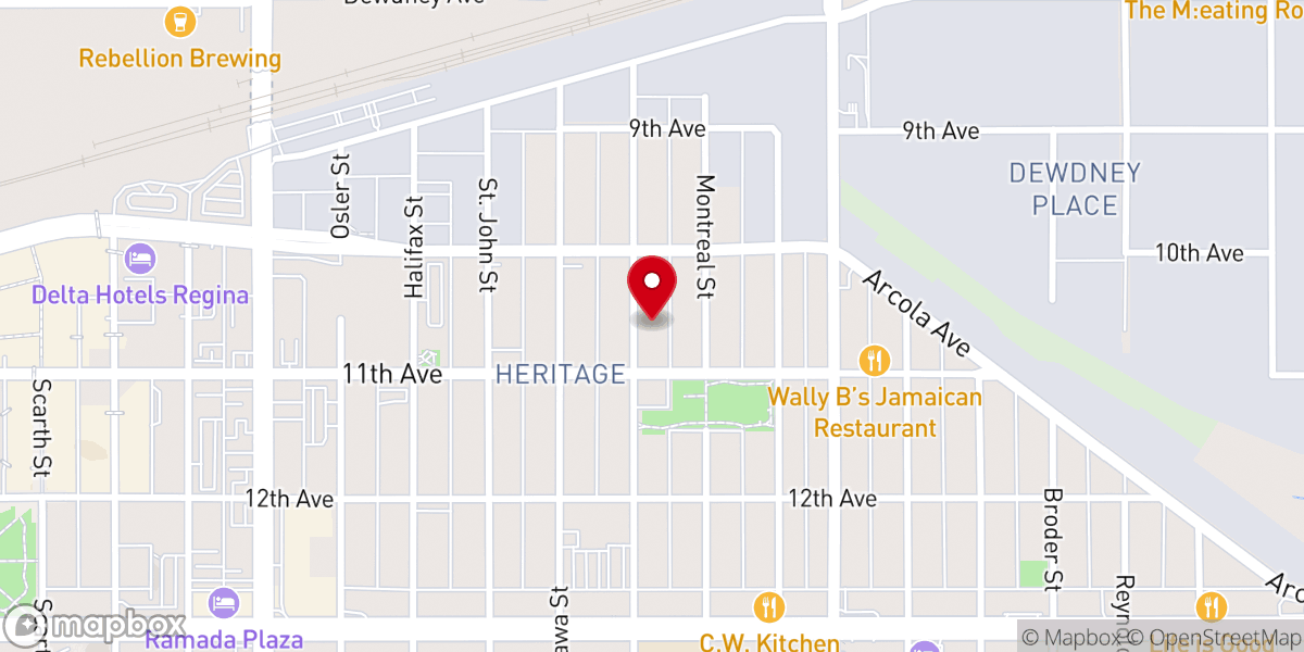 Map showing location of St. Basil's Ukrainian Catholic Church
