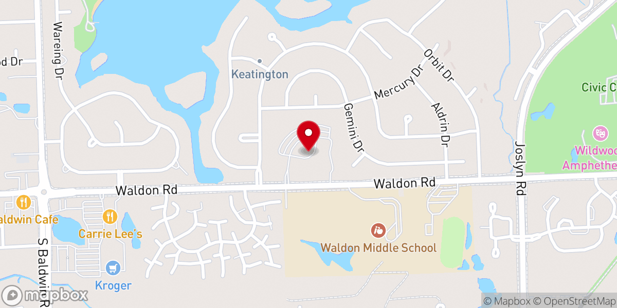 Map showing location of Christ the Redeemer Catholic Community