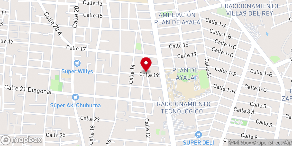 Map showing location of MCI El Rey Jesús Mérida
