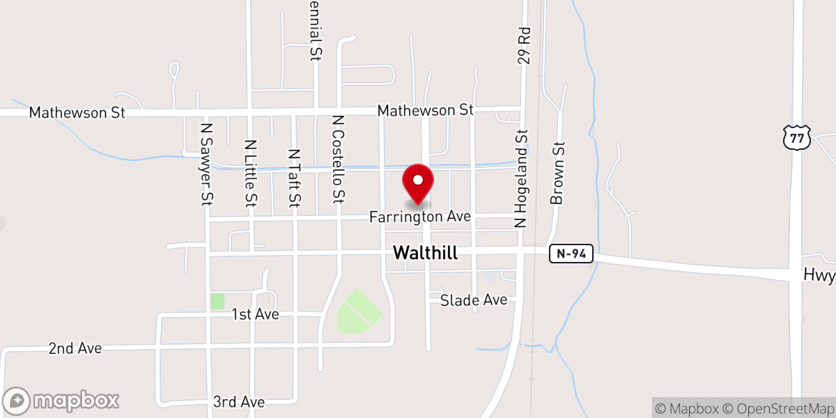 Map showing location of Faith United Presbyterian
