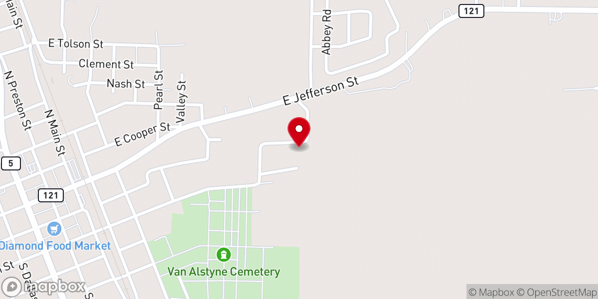 Map showing location of Samaria Baptist Church