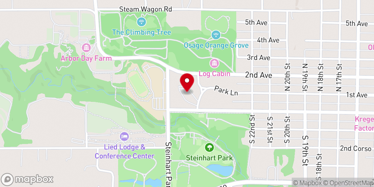 Map showing location of Bethel Church Nebraska City