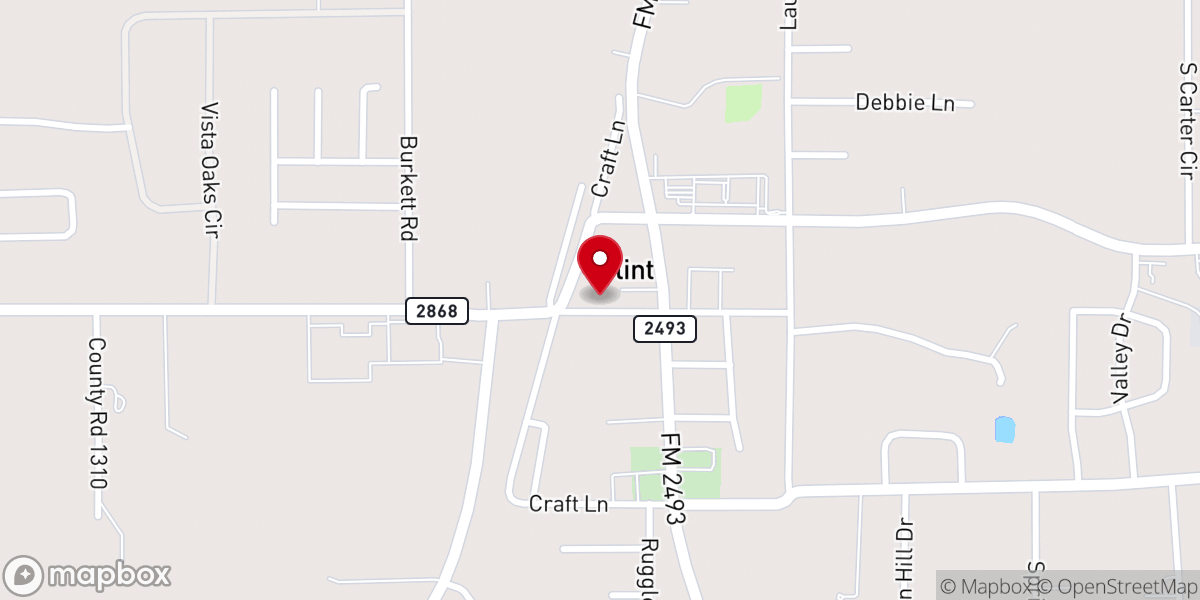Map showing location of Dayspring Flint