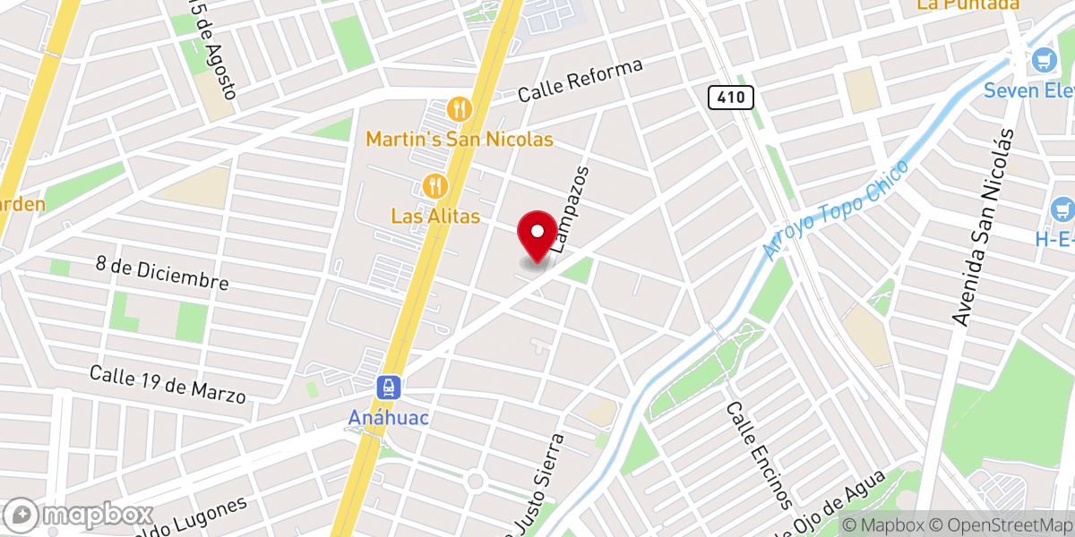 Map showing location of IGLESIA METODISTA DE MEXICO A.R. EL DIVINO REDENTOR
