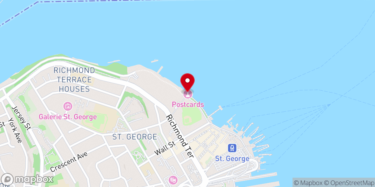 Map showing location of The Staten Island September 11th Memorial