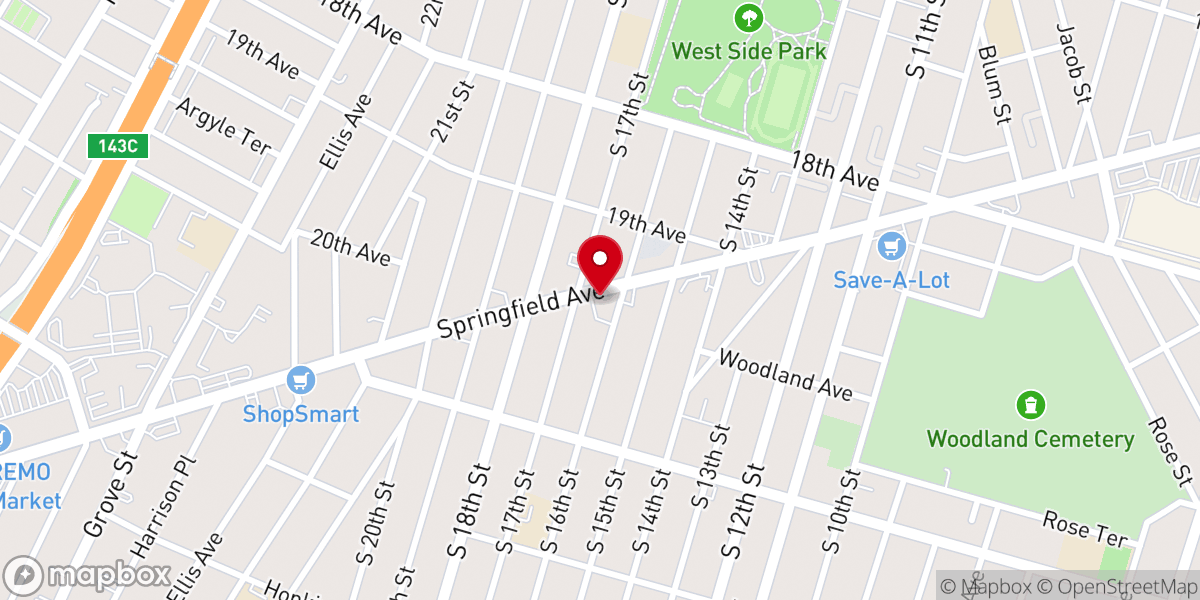Map showing location of Down the Stretch Ministries