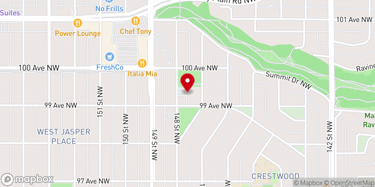 Map showing location of St. Andrew's United Church