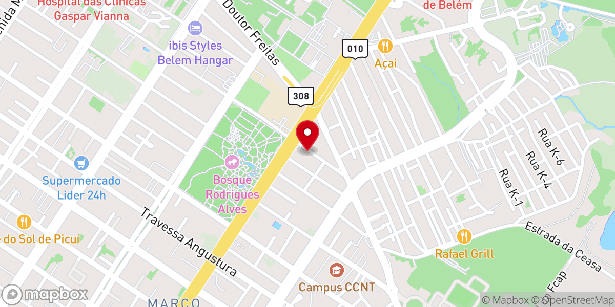 Map showing location of Igreja Batista Nova Esperança