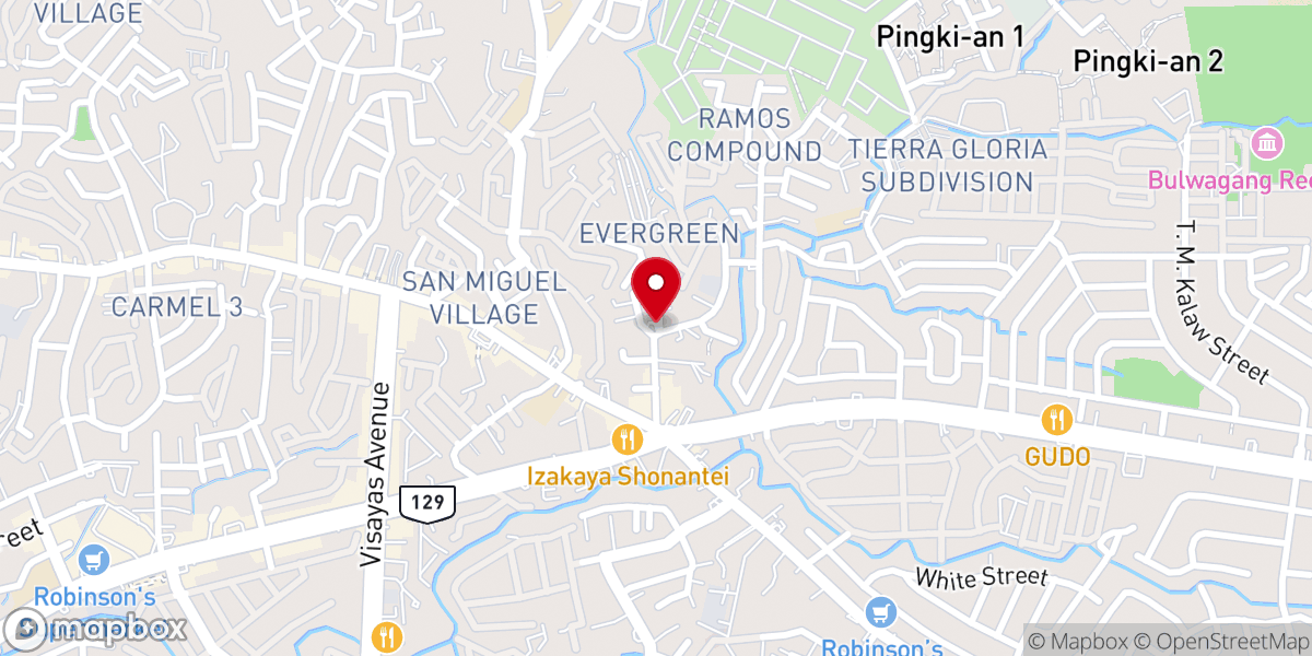 Map showing location of San Isidro Labrador Parish - Philand Drive (Diocese of Novaliches)