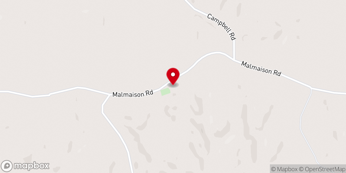 Map showing location of Malmaison Baptist Church