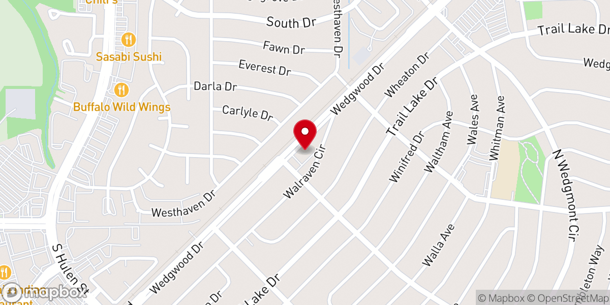 Map showing location of Saint Matthews Lutheran Church