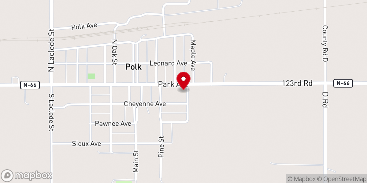 Map showing location of Trinity Lutheran Church