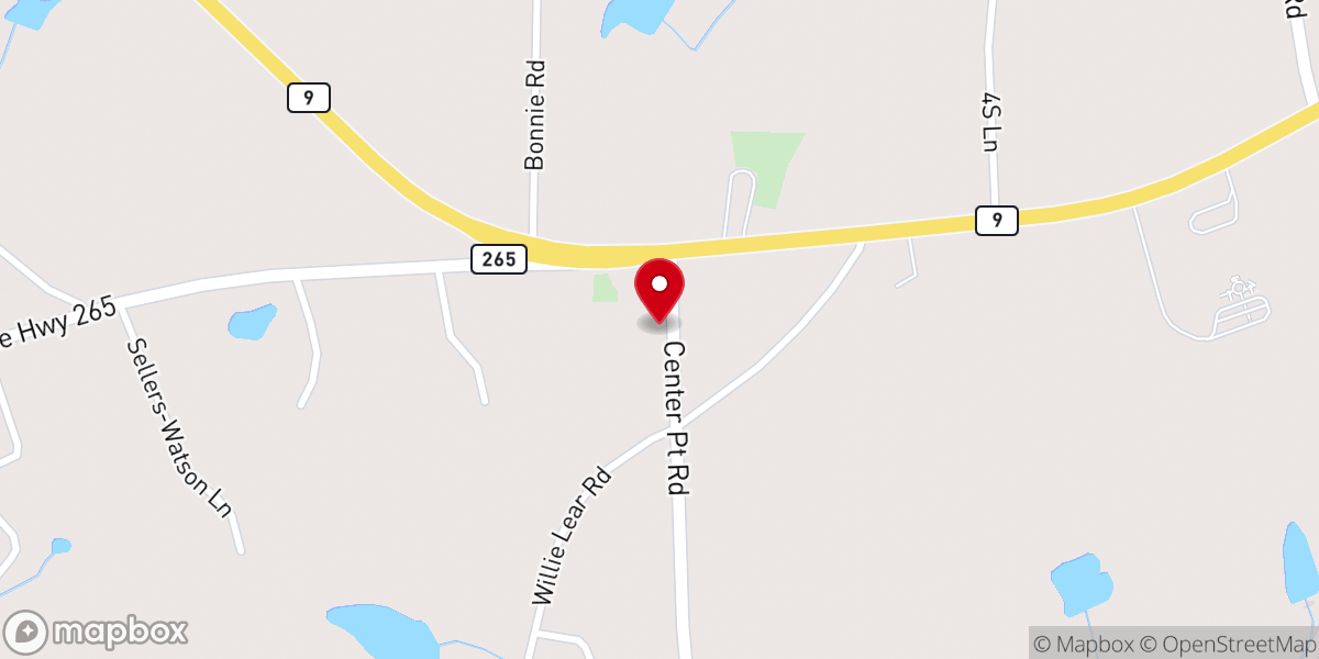 Map showing location of Mount Airy Church