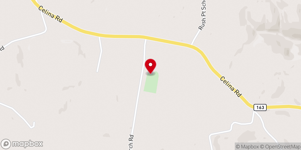 Map showing location of Mount Poland Baptist Church