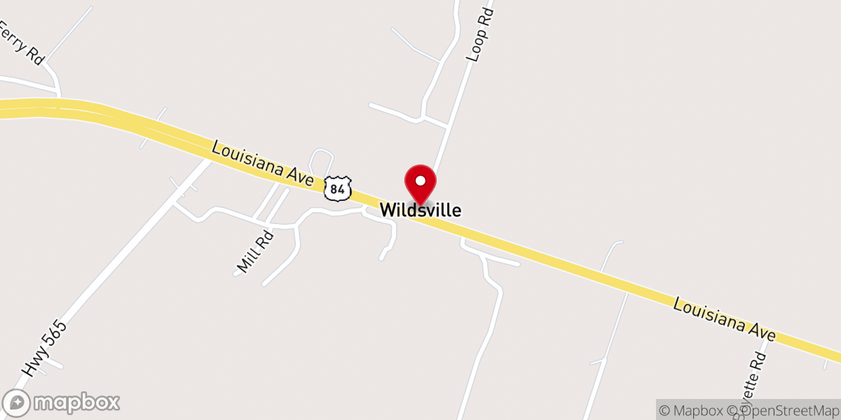 Map showing location of Wildsville