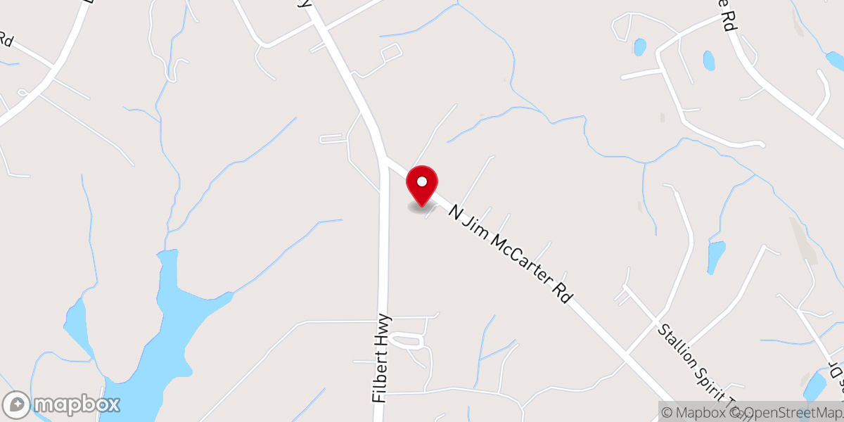 Map showing location of Clover Community Church