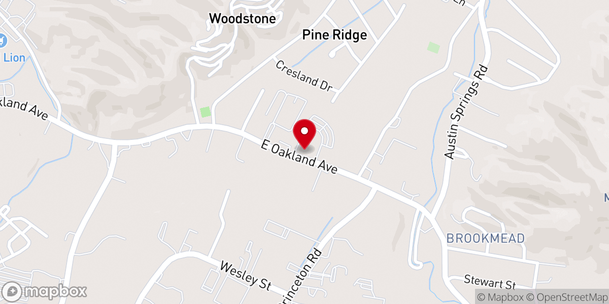 Map showing location of Central Church of Christ