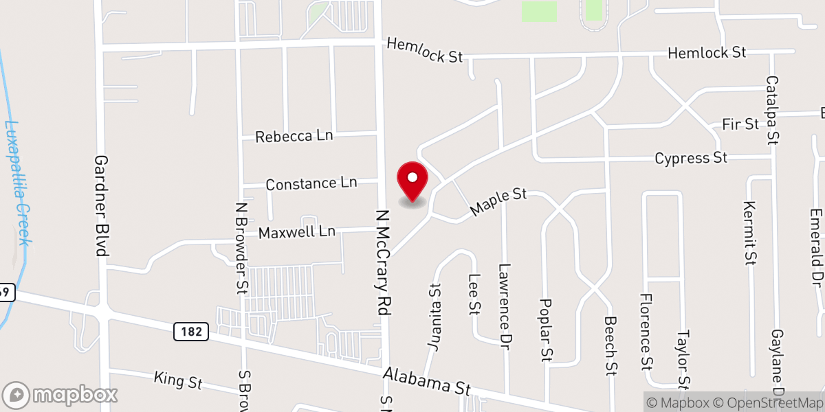 Map showing location of Episcopal Church the Good
