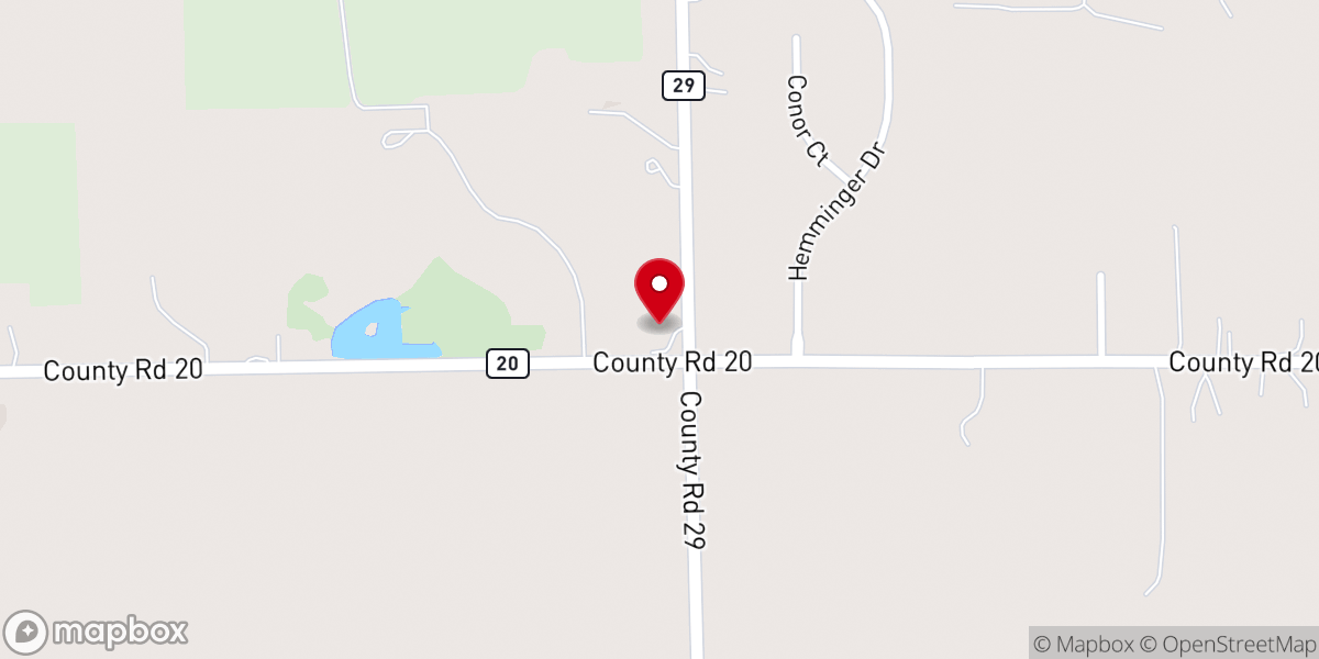 Map showing location of Pine Ridge Bible Church