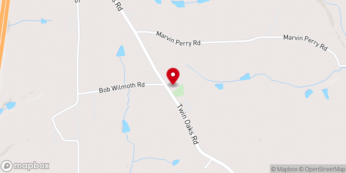 Map showing location of Salem Fork Baptist Church