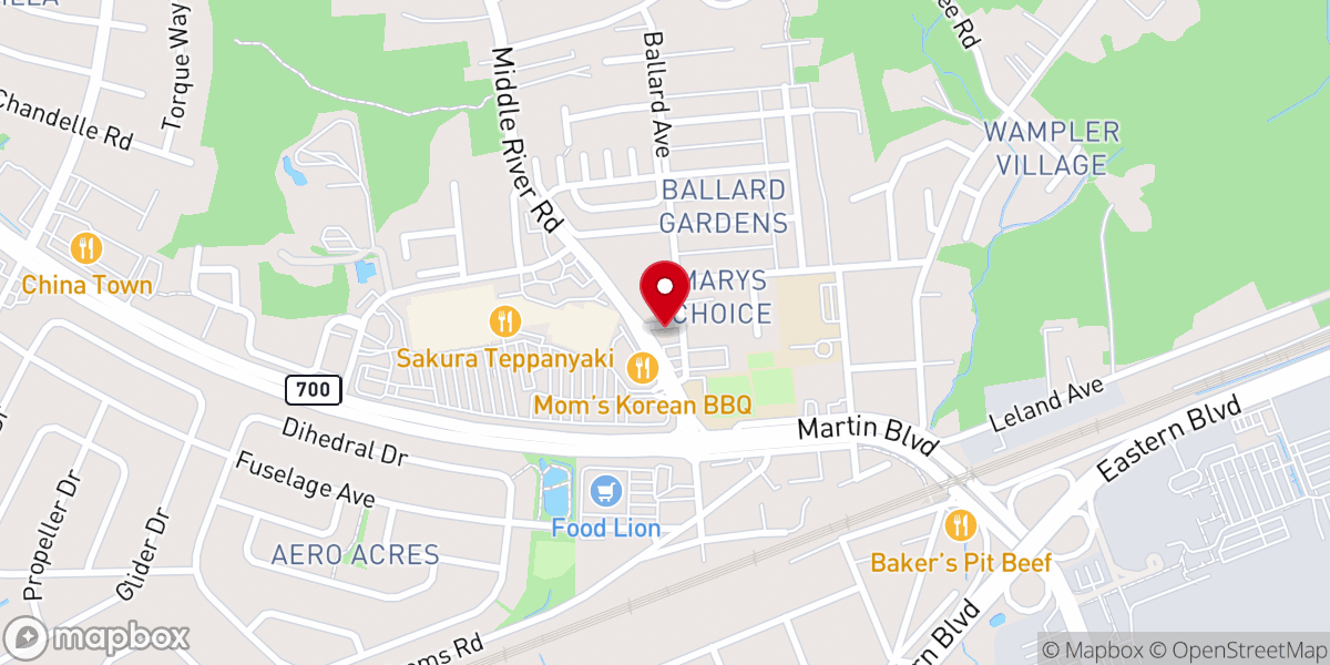 Map showing location of House of Praise, Middle River
